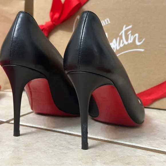 Christian Louboutin Corneille 85mm Nappa Black Size 35 - Picture 11 of 15
